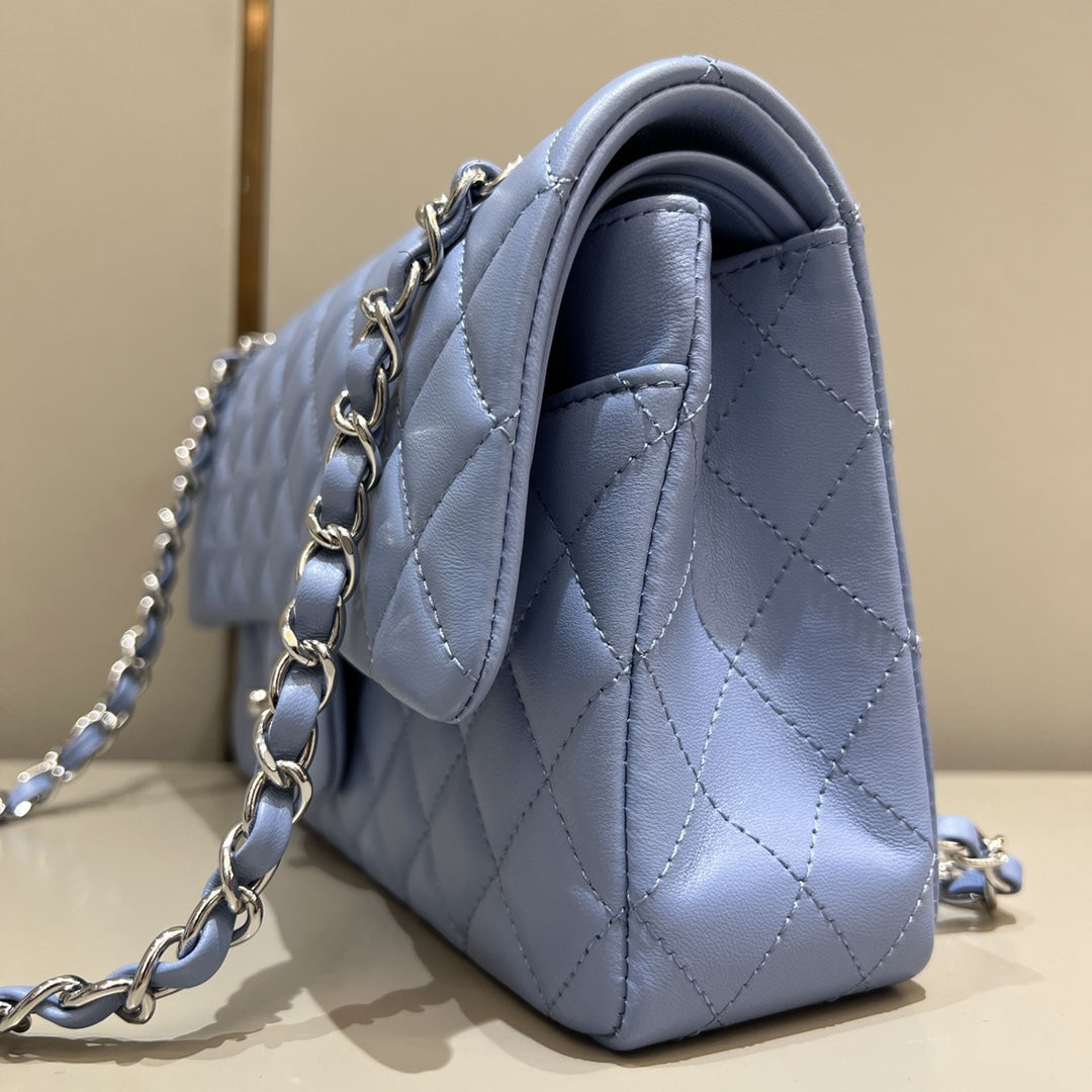 CH  CLASSIC 11.12 HANDBAG 25.5 Lambskin Baby Blue