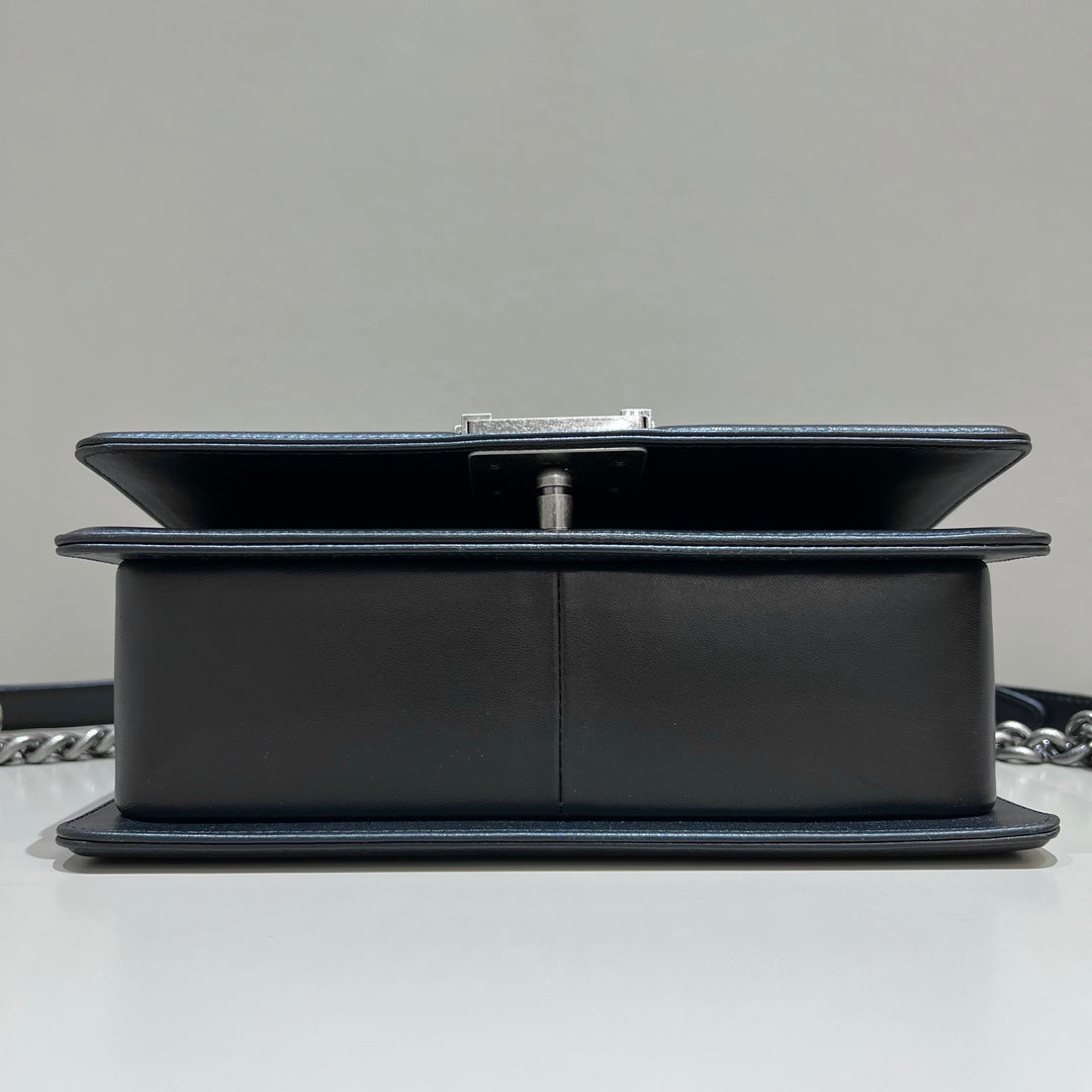 CH BOY HANDBAG 25  Lambskin Black