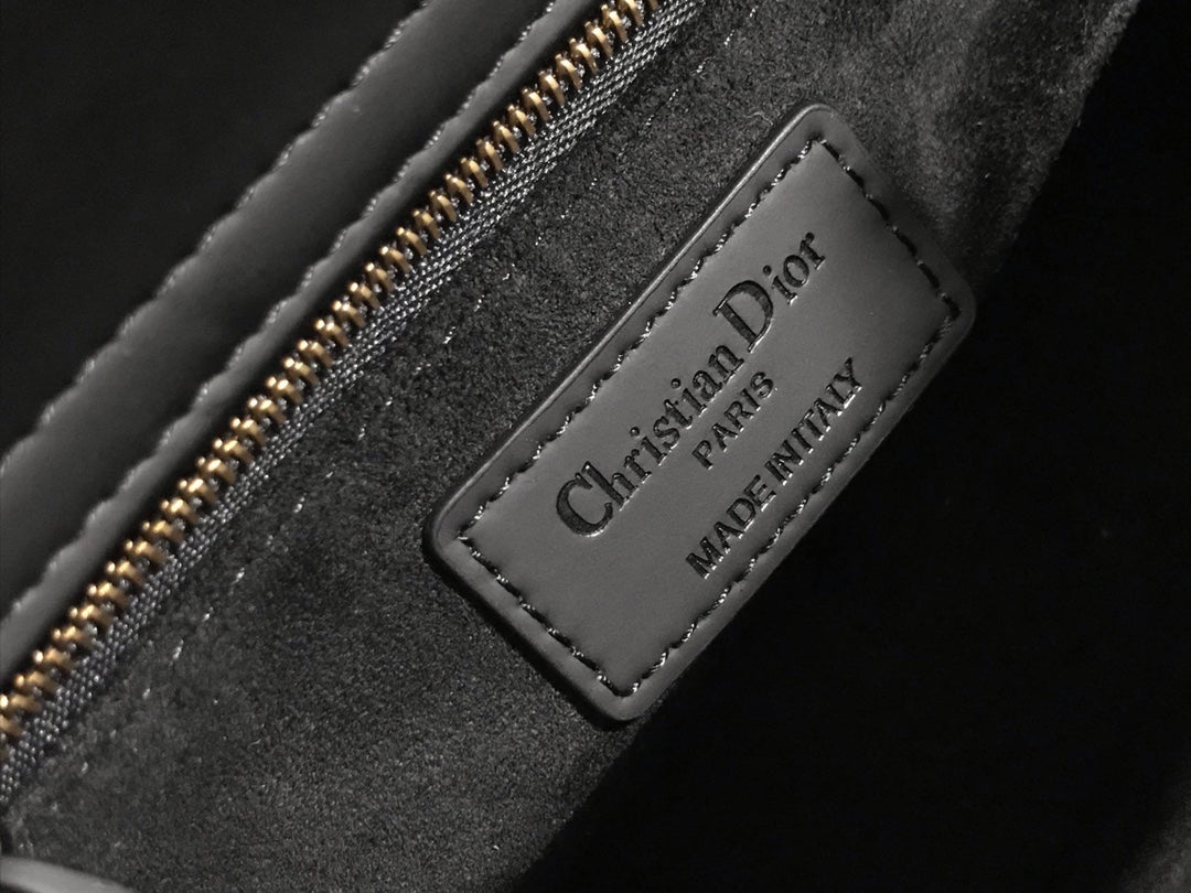 DO Mini Lady Bag Black Ultramatte Cannage Calfskin