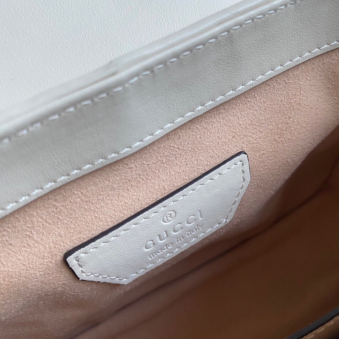 GC Marmont matelassé chevron leather Black / White / Dusty Pink / Gray Blue