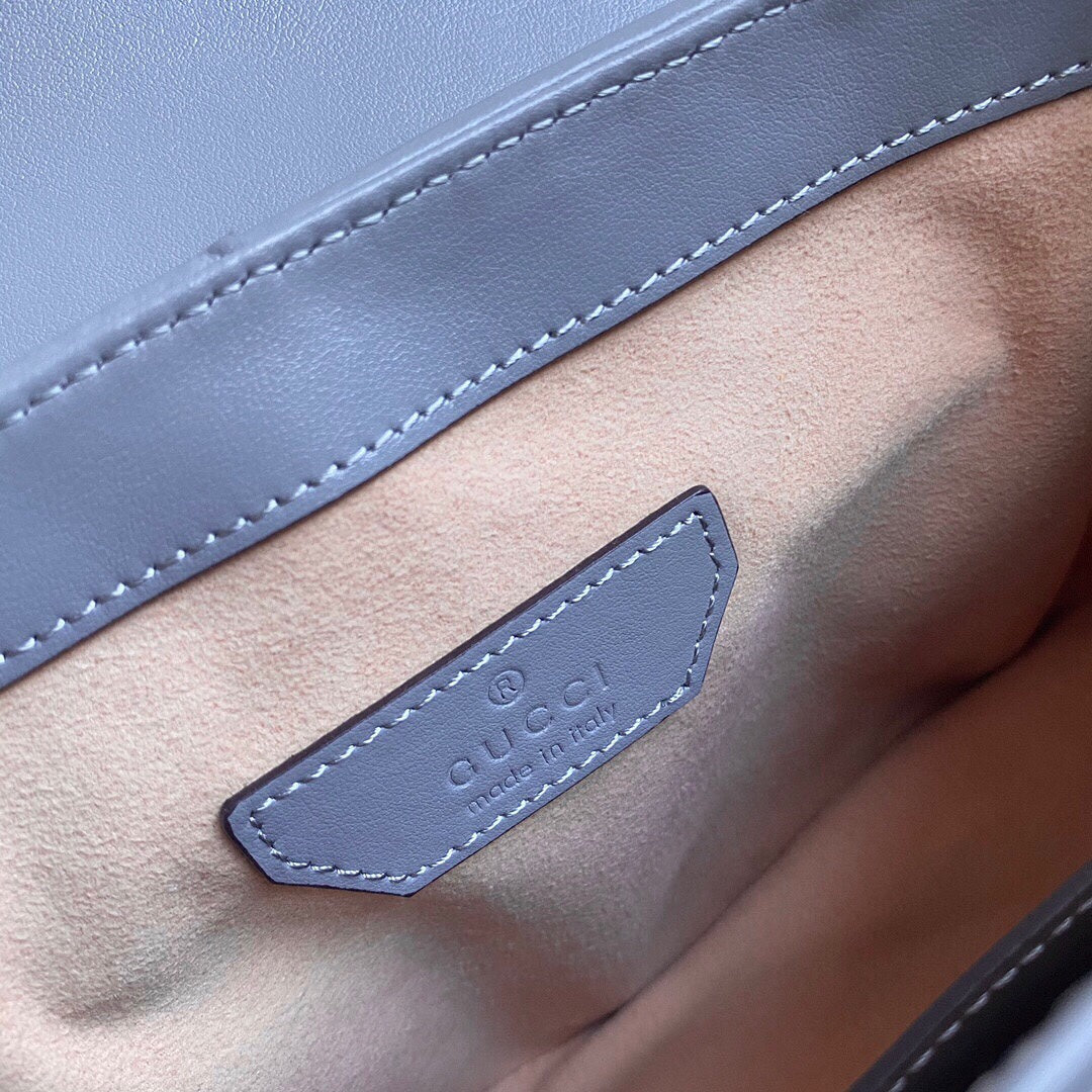 GC Marmont matelassé chevron leather Black / White / Dusty Pink / Gray Blue