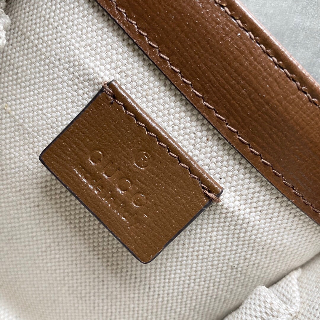 GC Horsebit 1955 Mini shoulder bag Beige and ebony