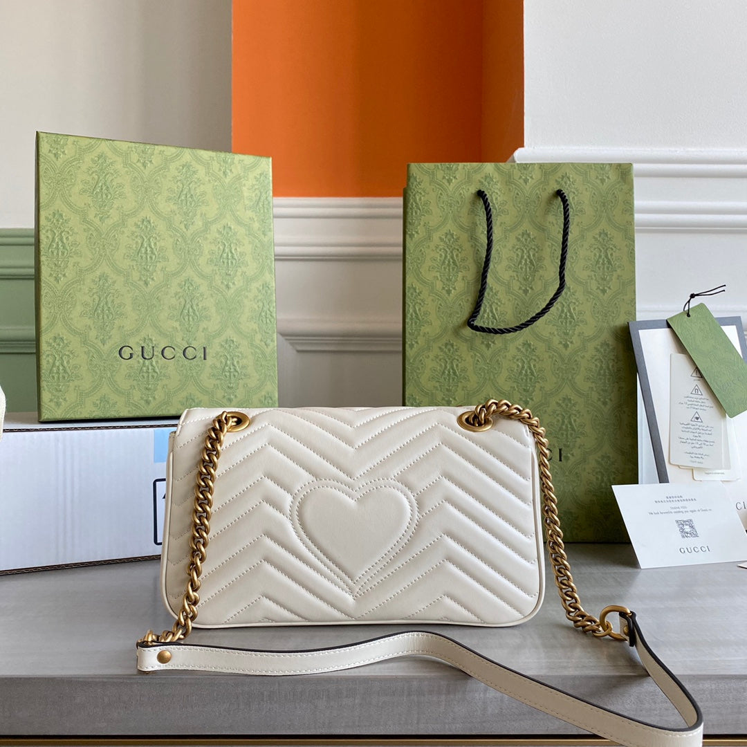 GC GG Marmont small shoulder bag Black / White / Red / Gray Blue