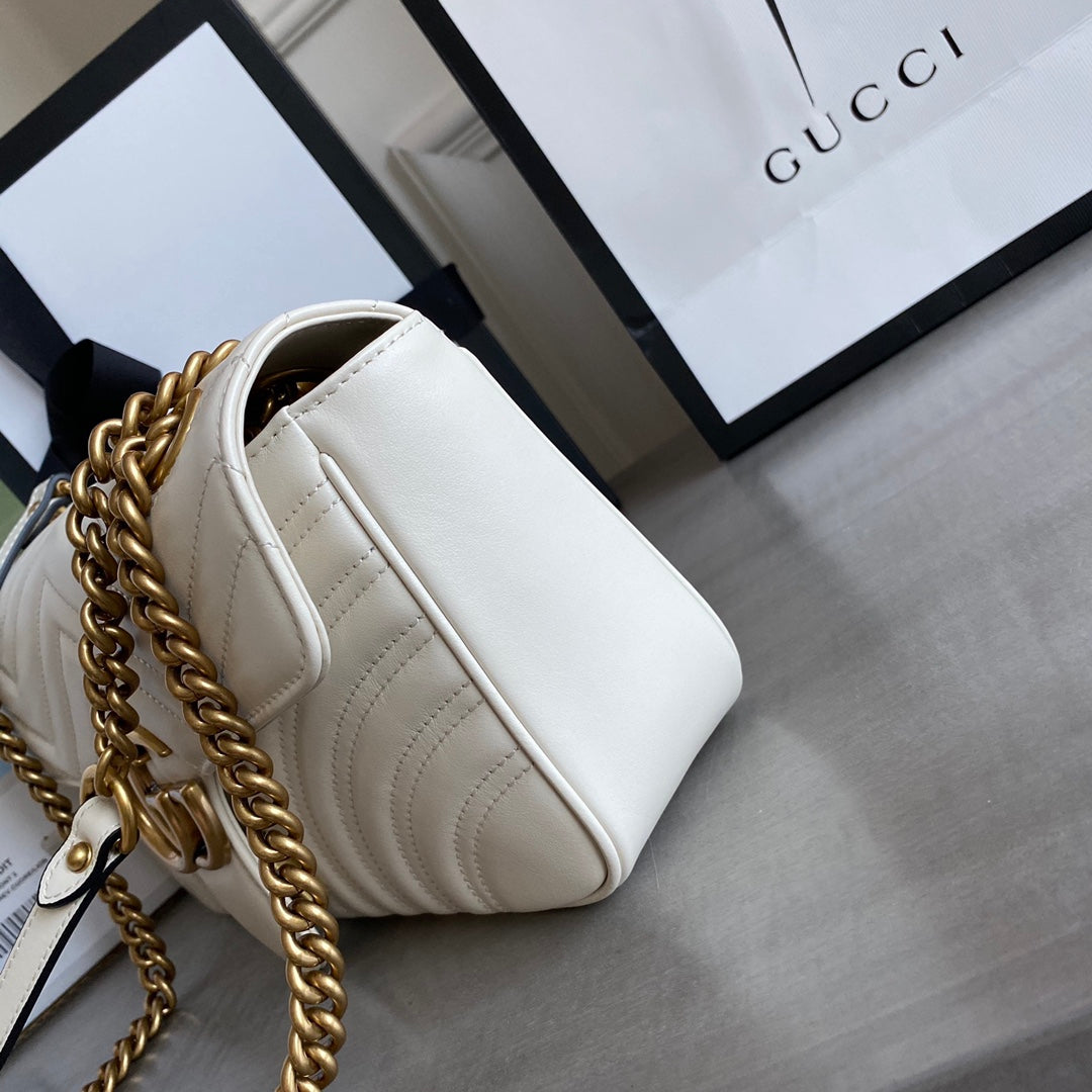 GC GG Marmont small shoulder bag Black / White / Red / Gray Blue