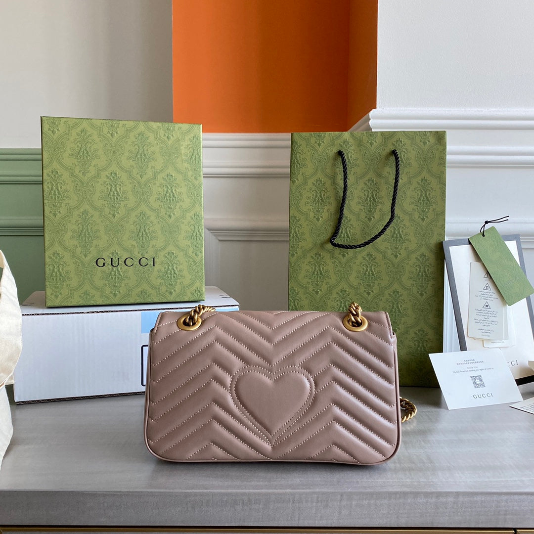 GC GG Marmont small shoulder bag Black / White / Red / Gray Blue