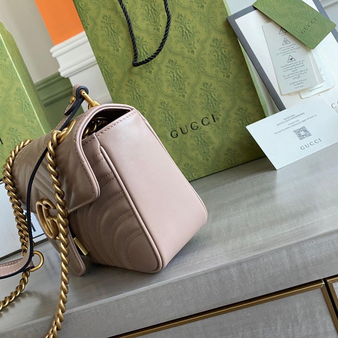 GC GG Marmont small shoulder bag Black / White / Red / Gray Blue