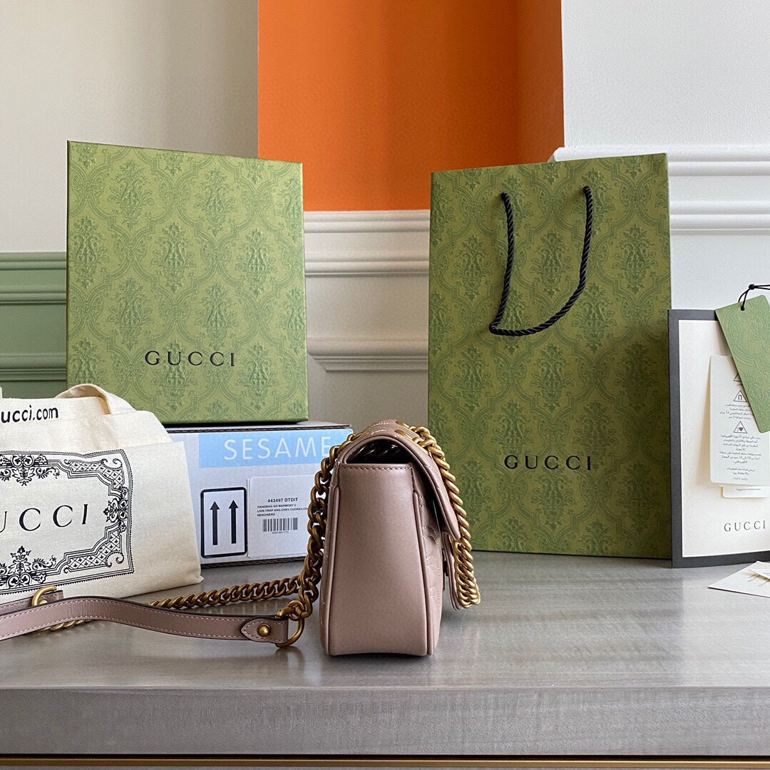 GC  GG Marmont mini shoulder bag Black / White / Red / Gray Blue