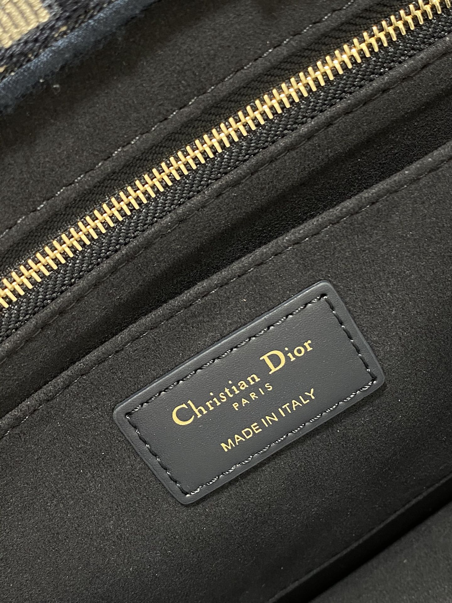 DO  Book Tote Bag Blue Di0r Oblique Embroidery and Calfskin