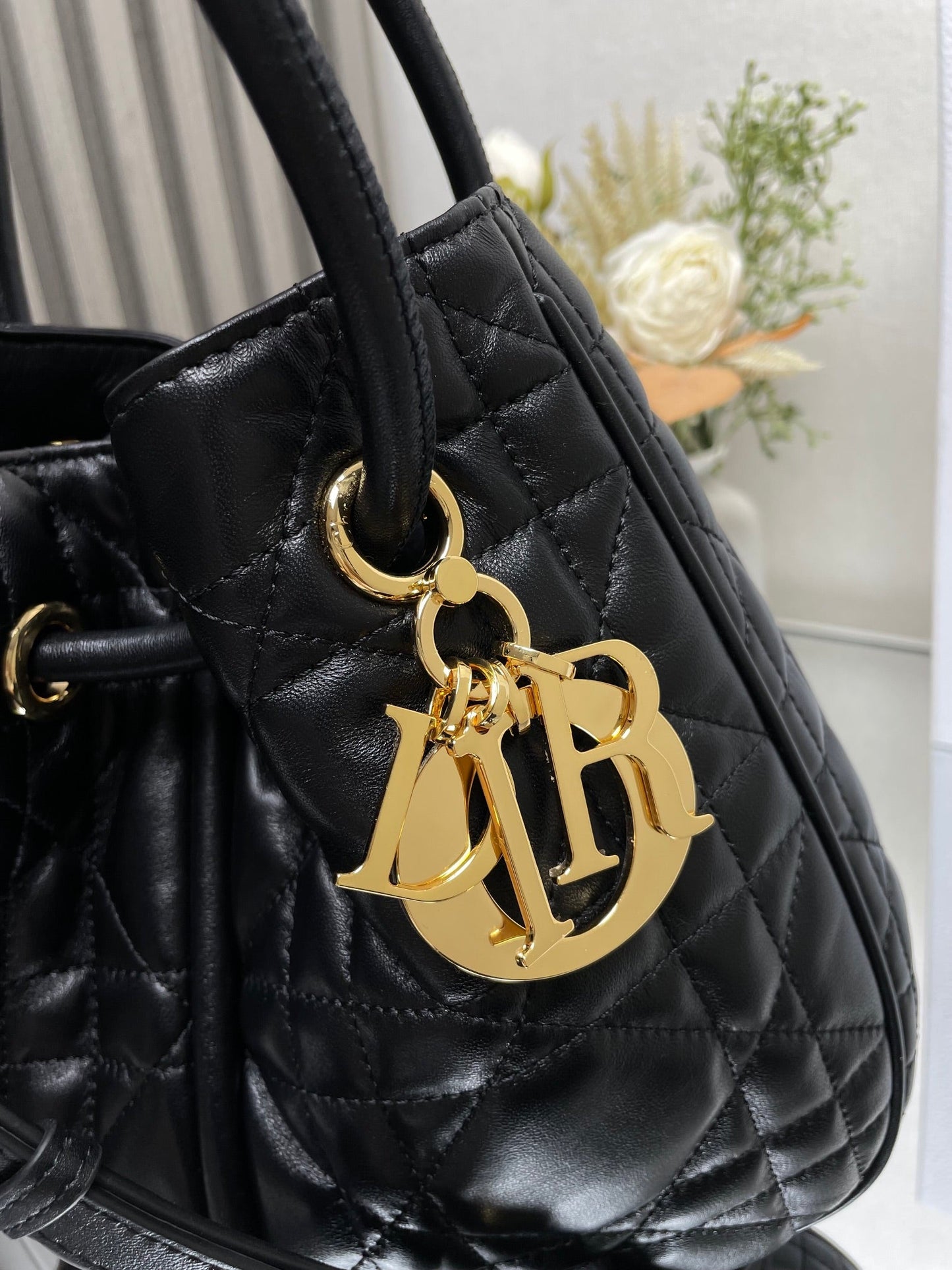 DO  Medium  Nolita Bag Black Macrocannage Lambskin