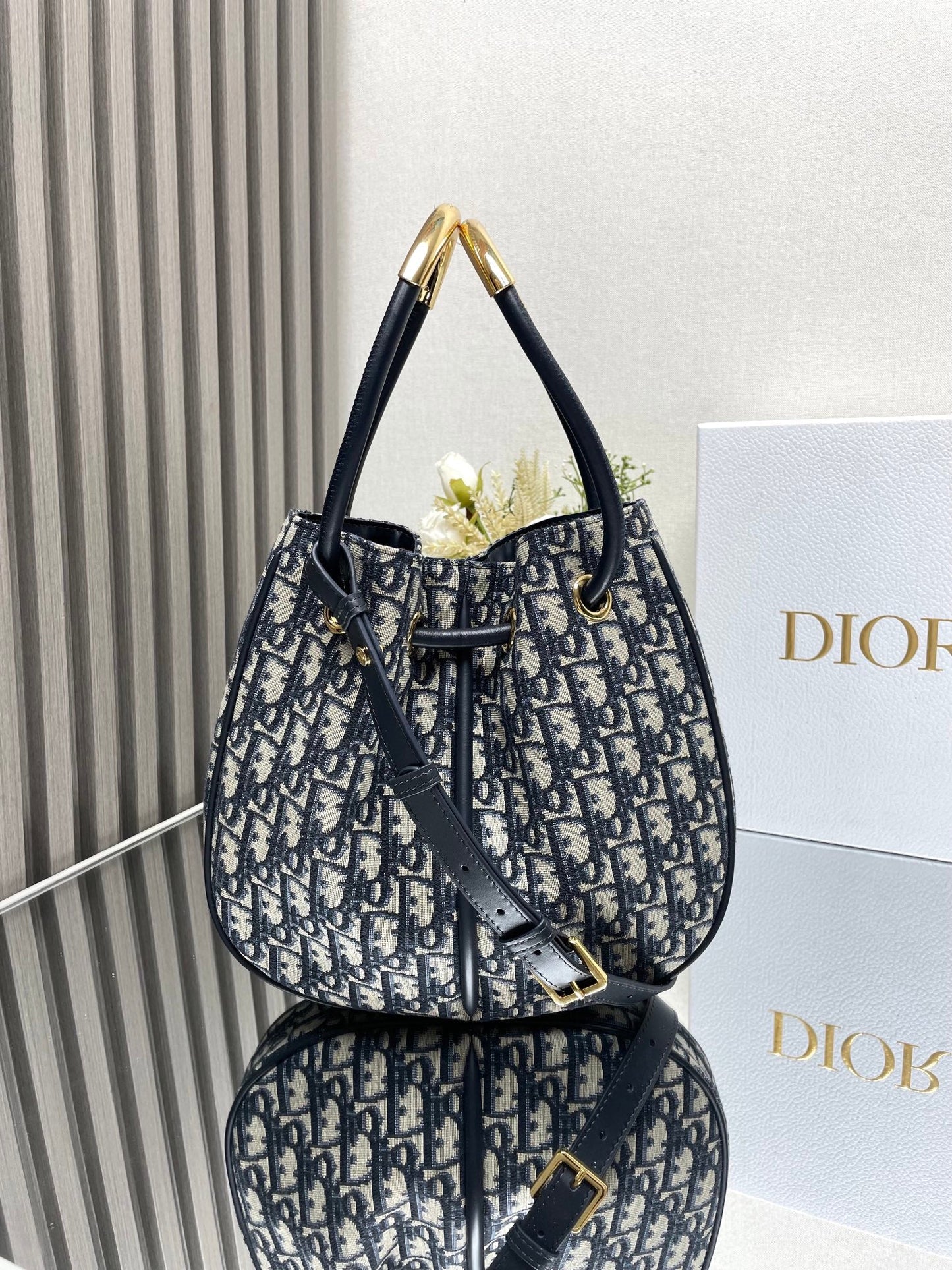 DO Medium / Large Nolita Bag Blue Dior Oblique Jacquard