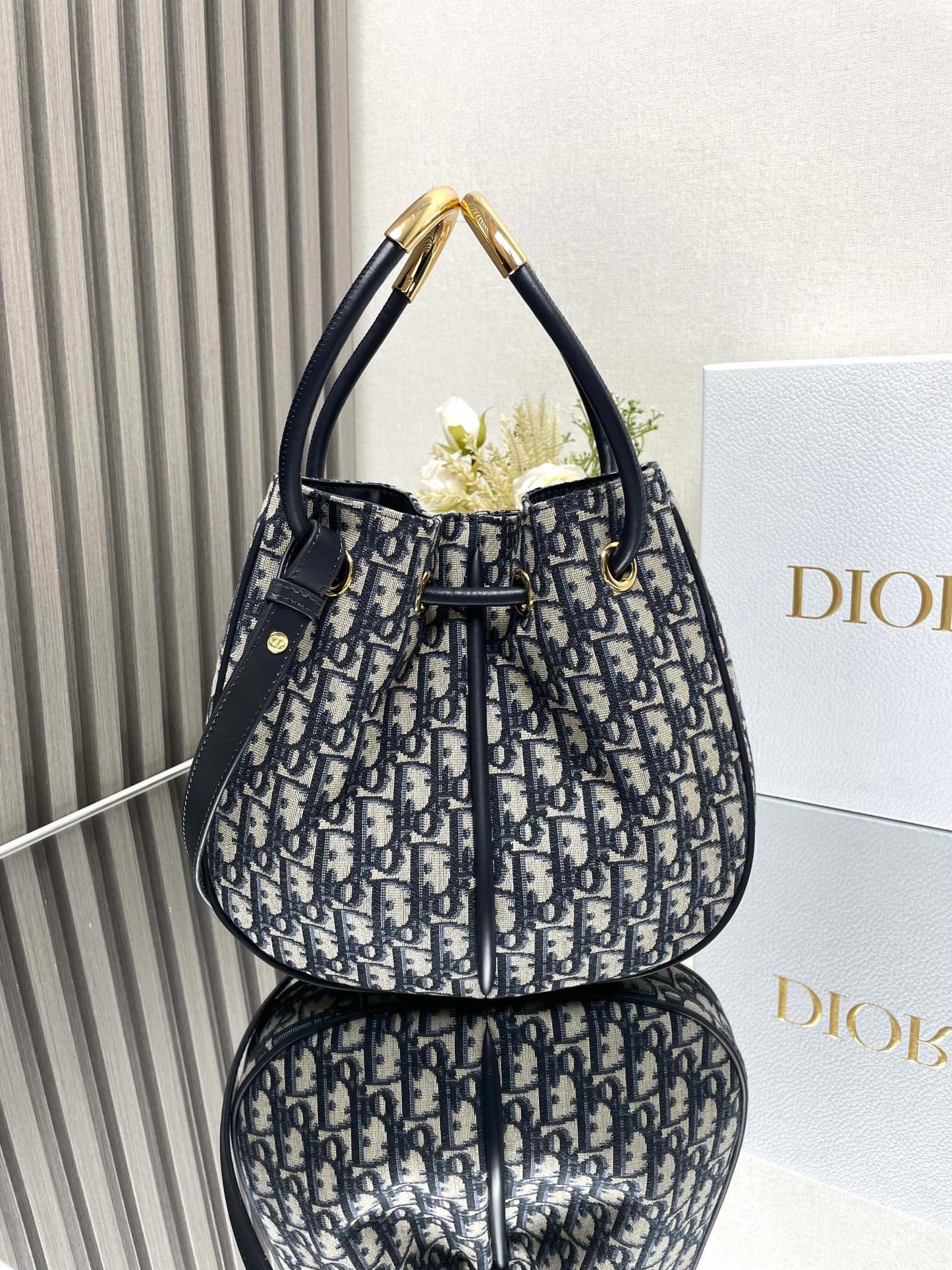 DO Medium / Large Nolita Bag Blue Dior Oblique Jacquard