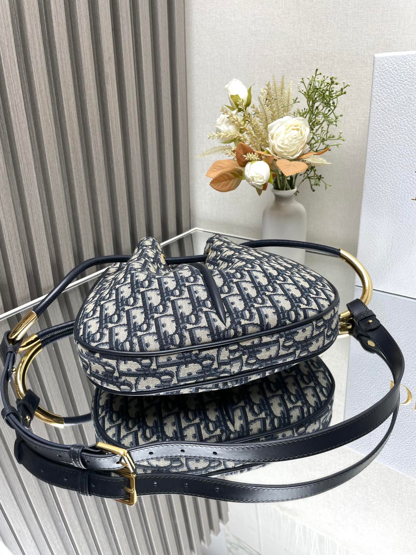 DO Medium / Large Nolita Bag Blue Dior Oblique Jacquard