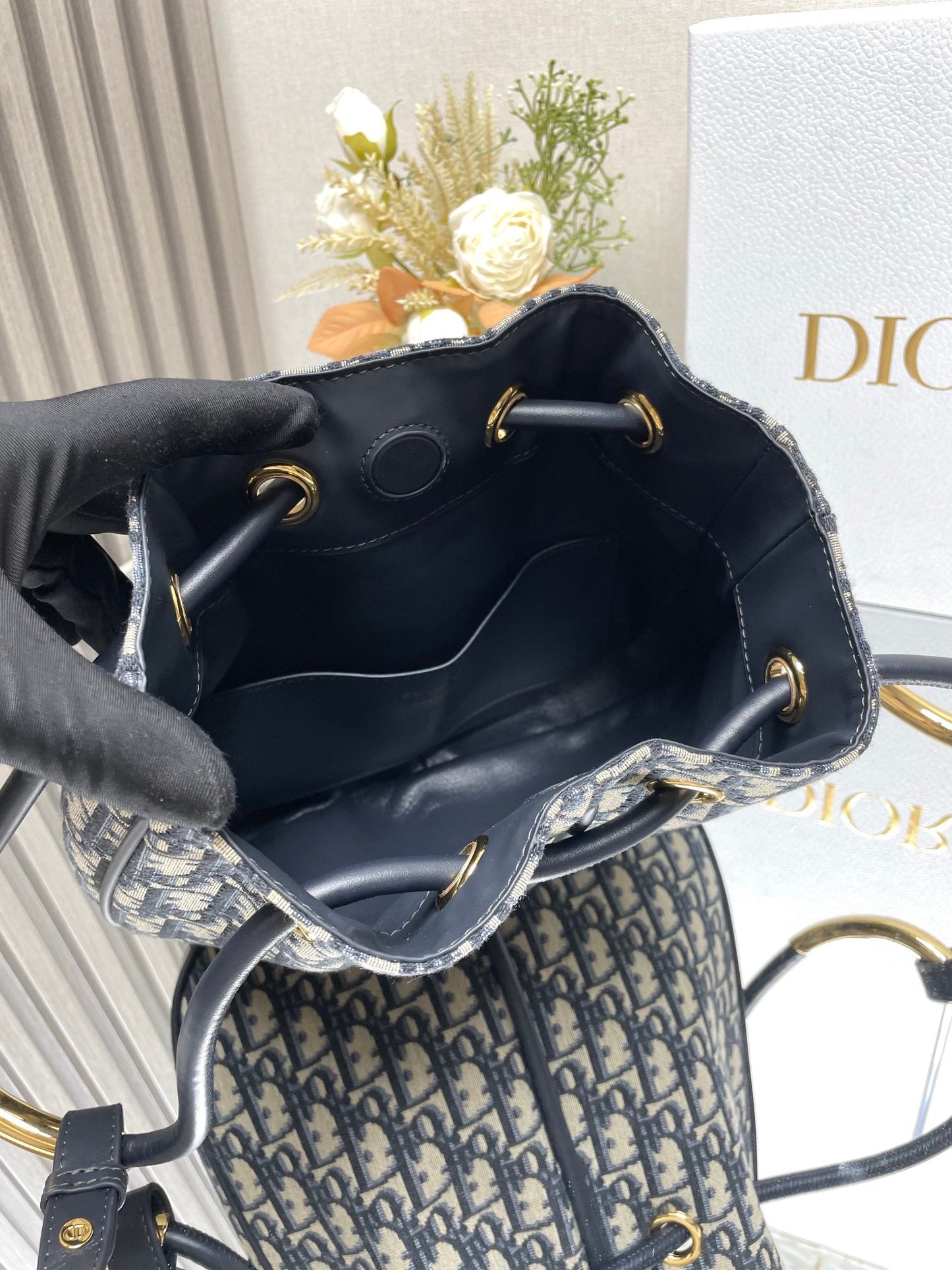 DO Medium / Large Nolita Bag Blue Dior Oblique Jacquard