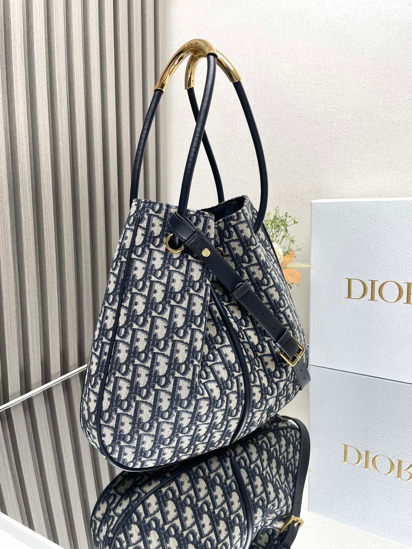 DO Medium / Large Nolita Bag Blue Dior Oblique Jacquard