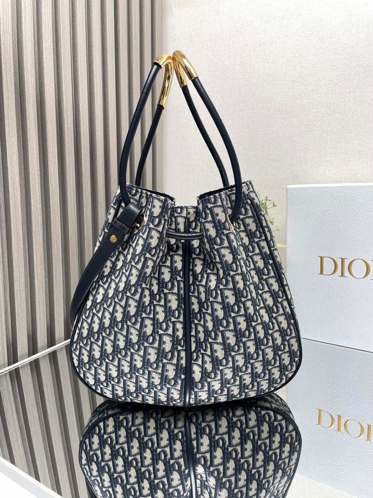 DO Medium / Large Nolita Bag Blue Dior Oblique Jacquard
