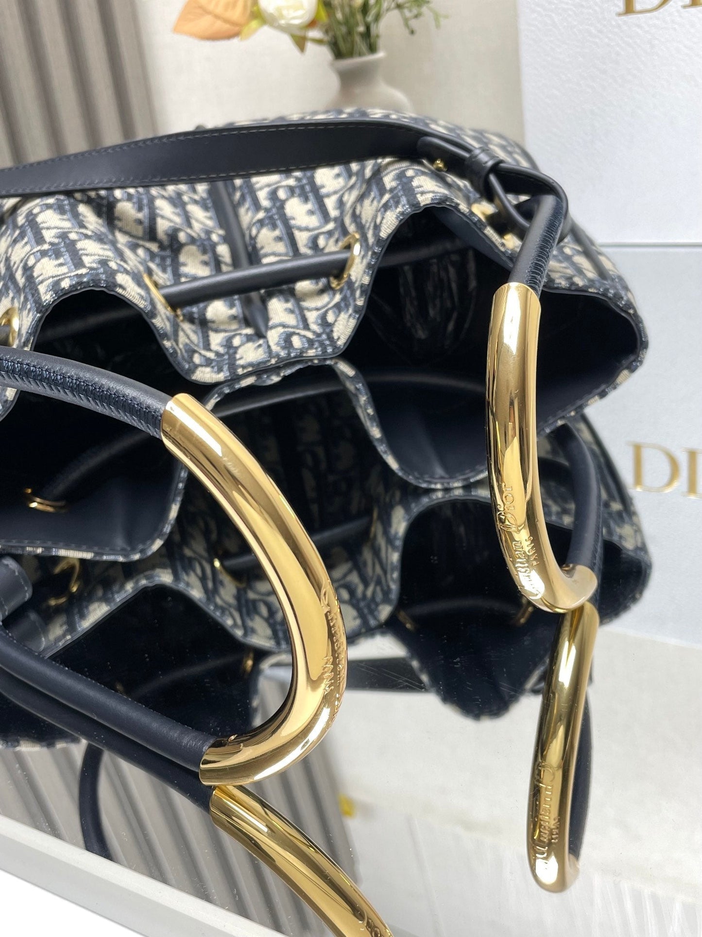 DO Medium / Large Nolita Bag Blue Dior Oblique Jacquard