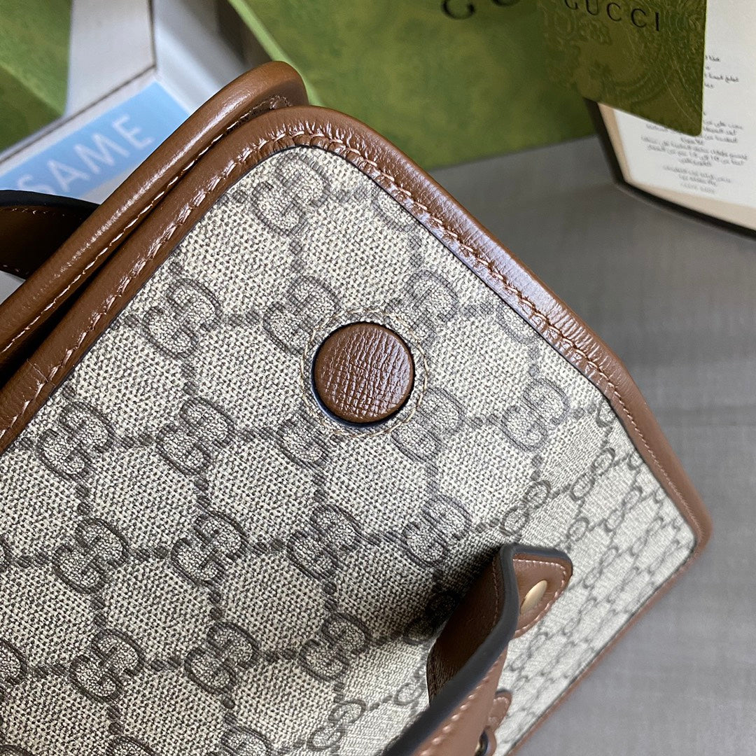 GC Horsebit 1955 Mini shoulder bag Beige and ebony