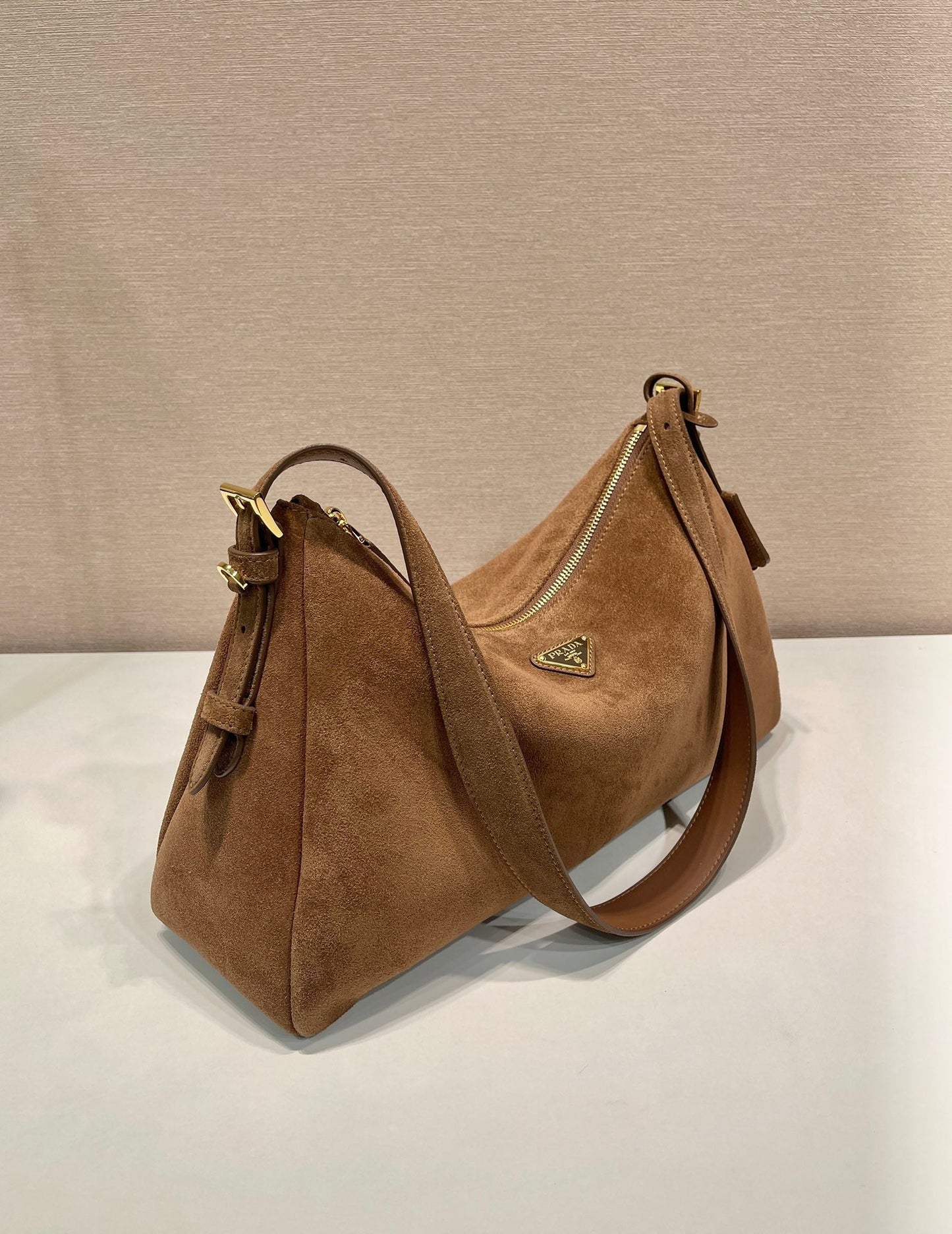 PD Aimée large leather shoulder bag Nubuck leather