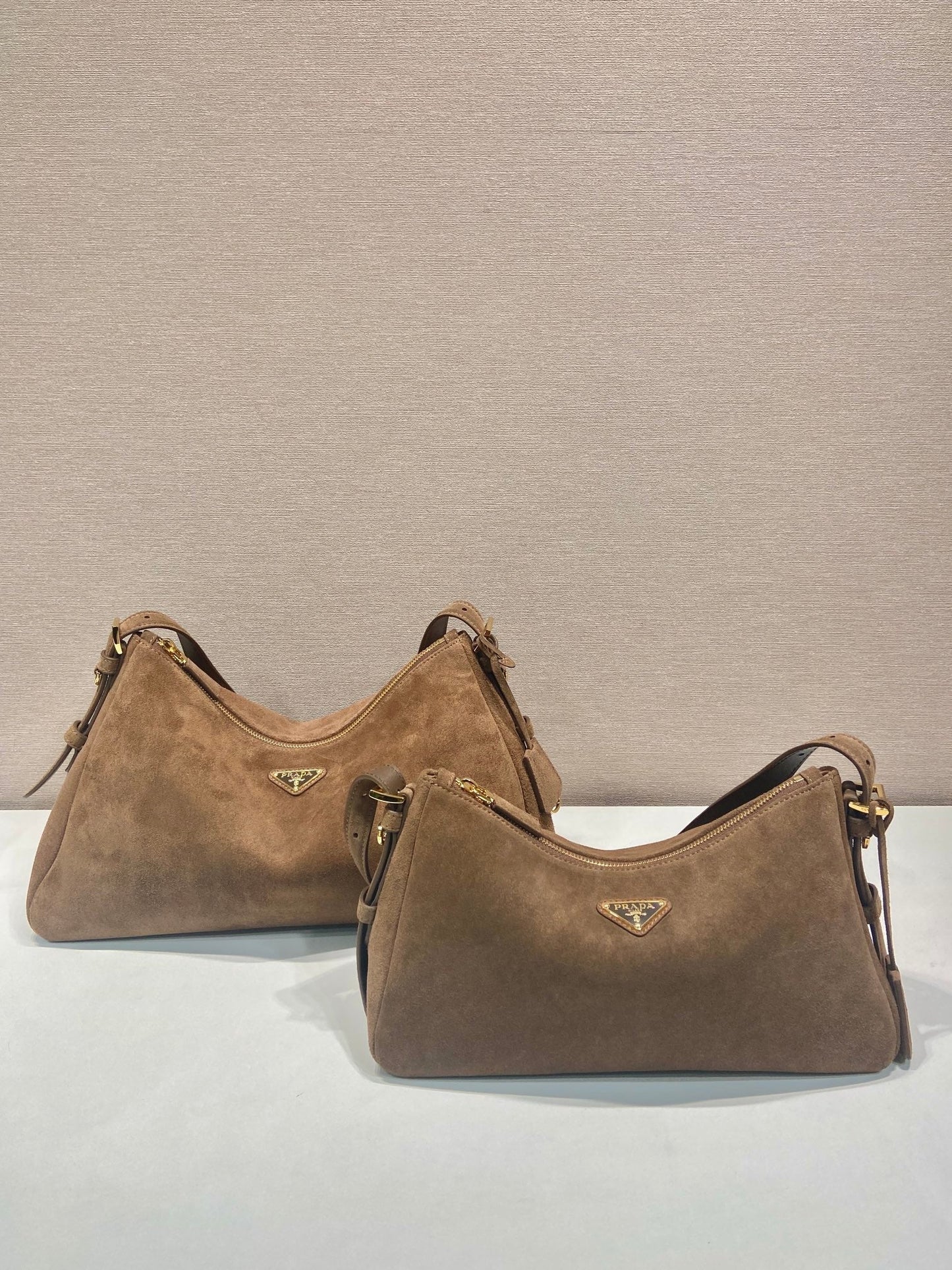 PD Aimée large leather shoulder bag Nubuck leather