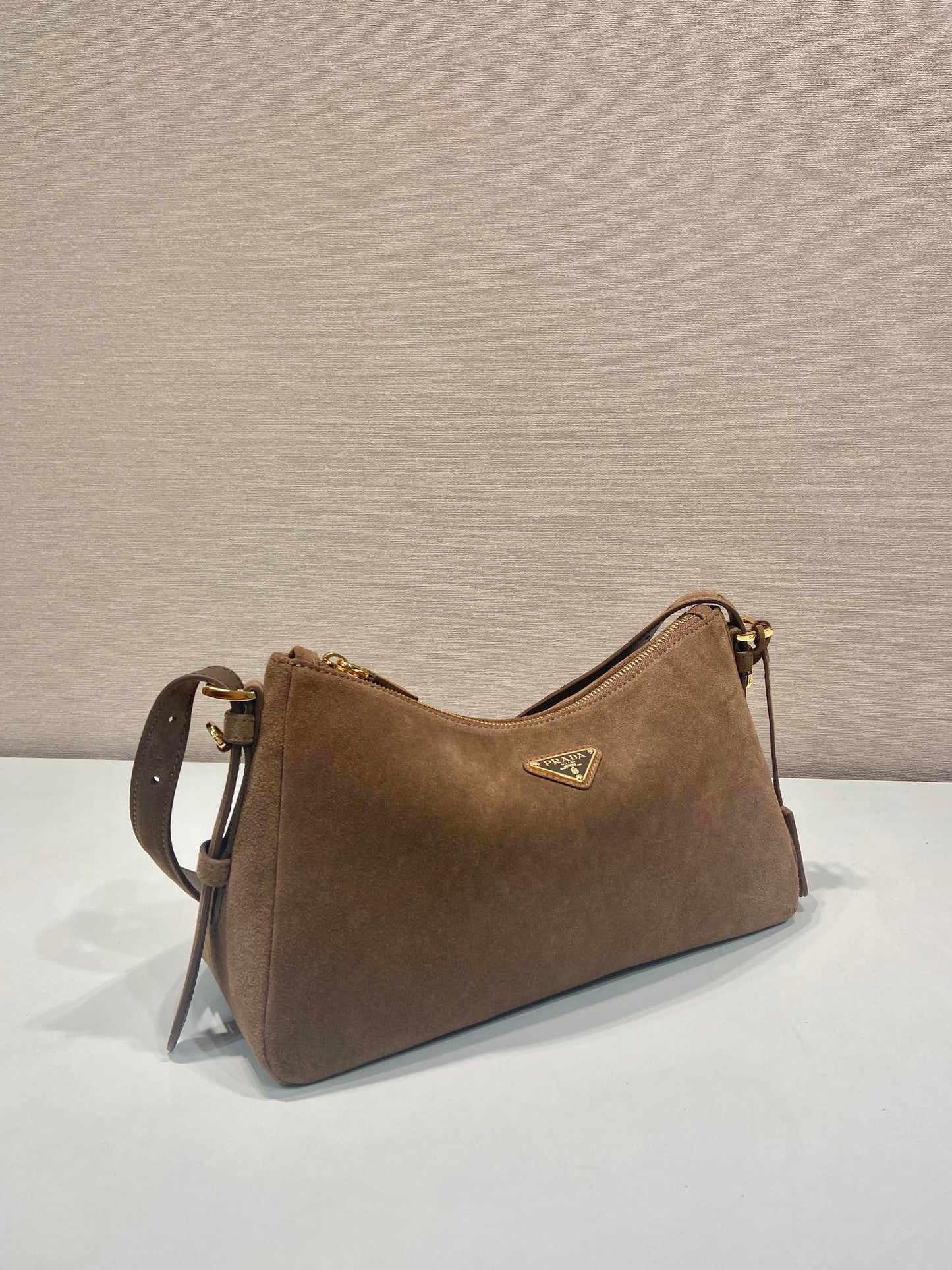 PD Aimée large leather shoulder bag Nubuck leather