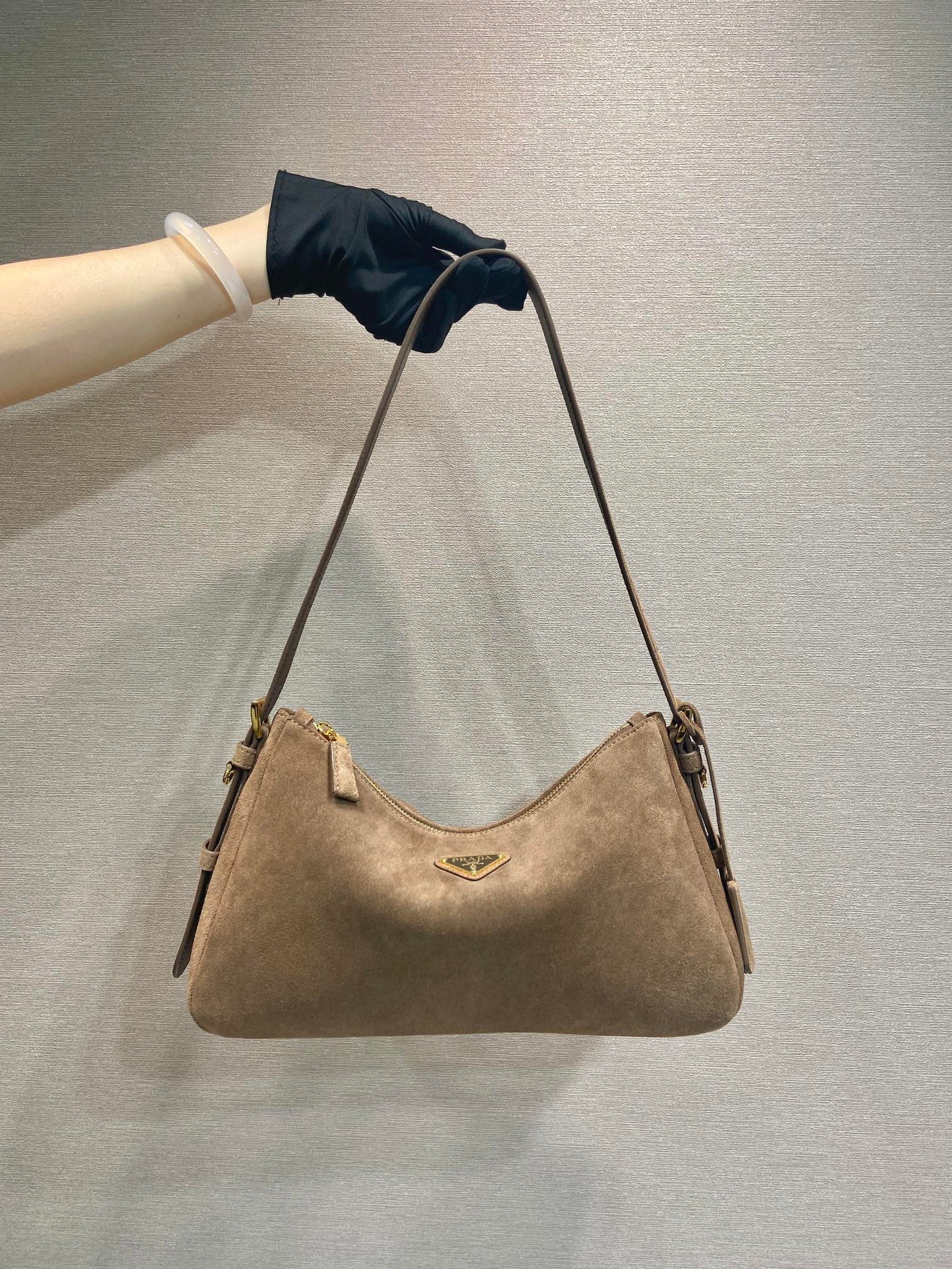 PD Aimée large leather shoulder bag Nubuck leather