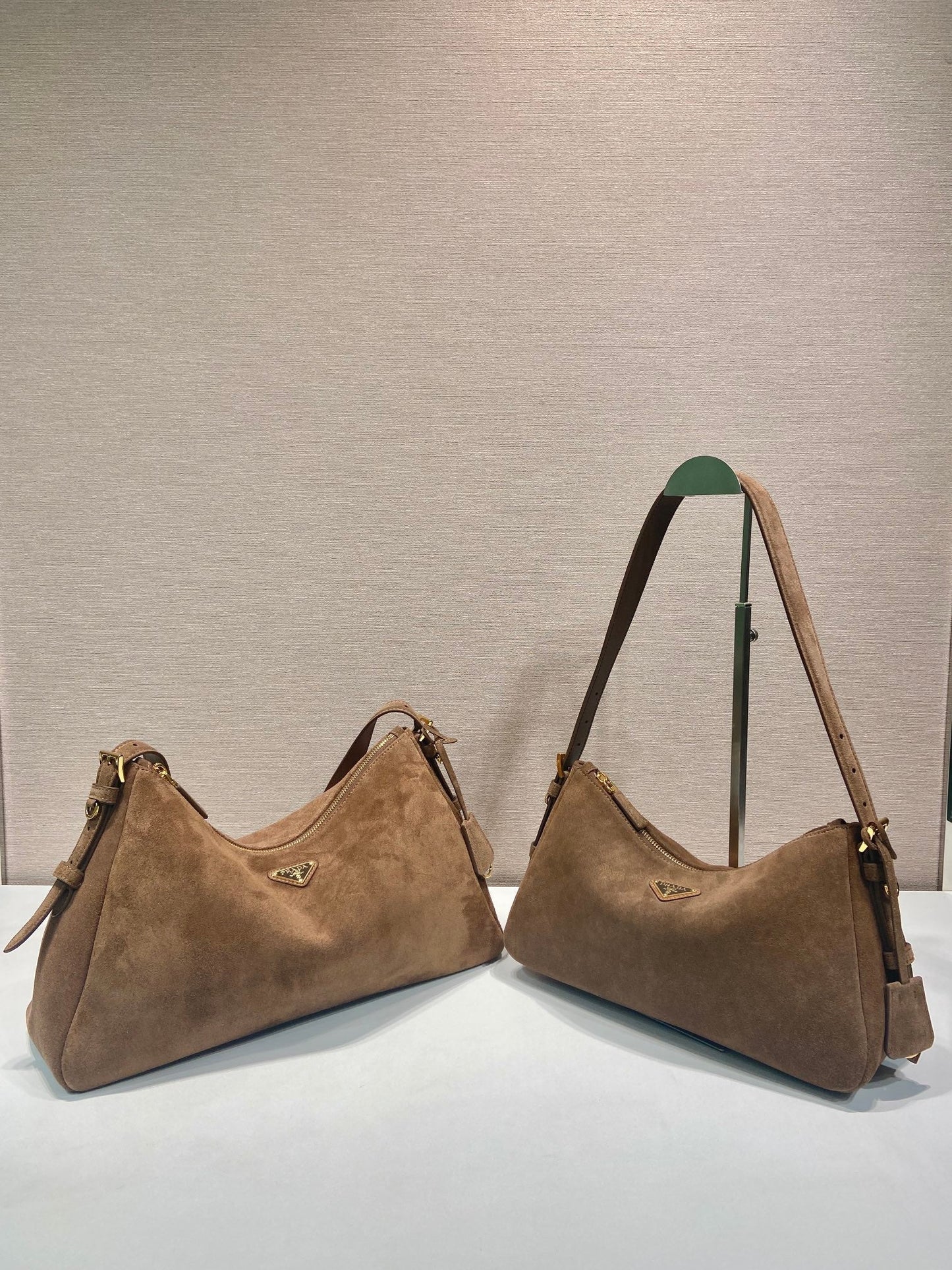 PD Aimée large leather shoulder bag Nubuck leather