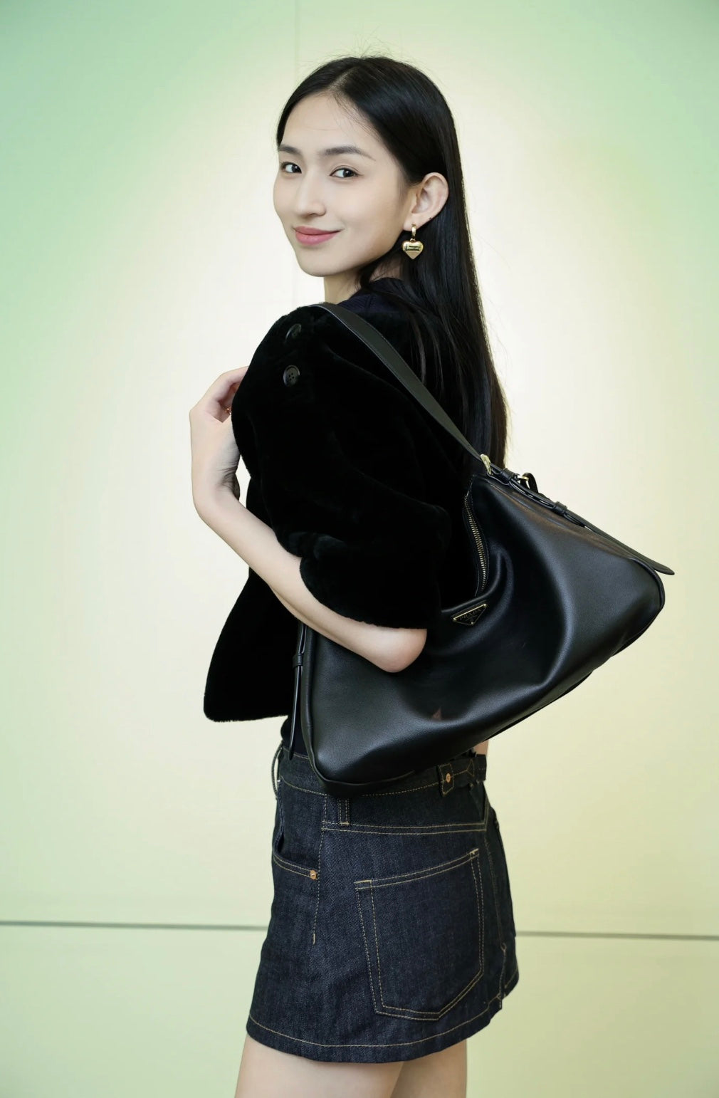 PD  Aimée large leather shoulder bag