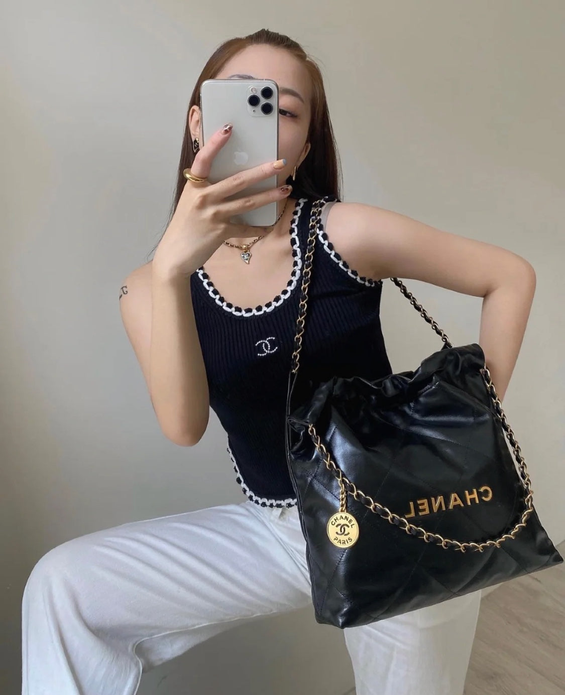 C* 22bag garbage bag♥ Black Golden Lotus