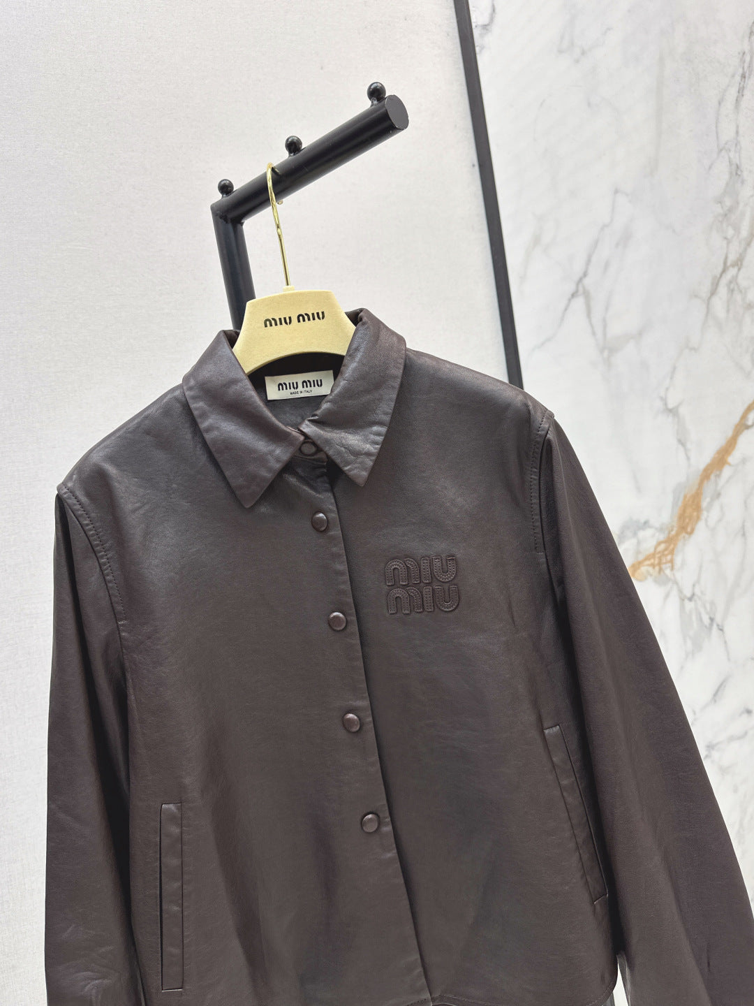 Miu 25fw motorcycle jacket