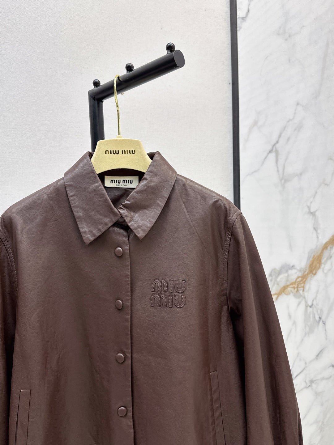 Miu 25fw motorcycle jacket