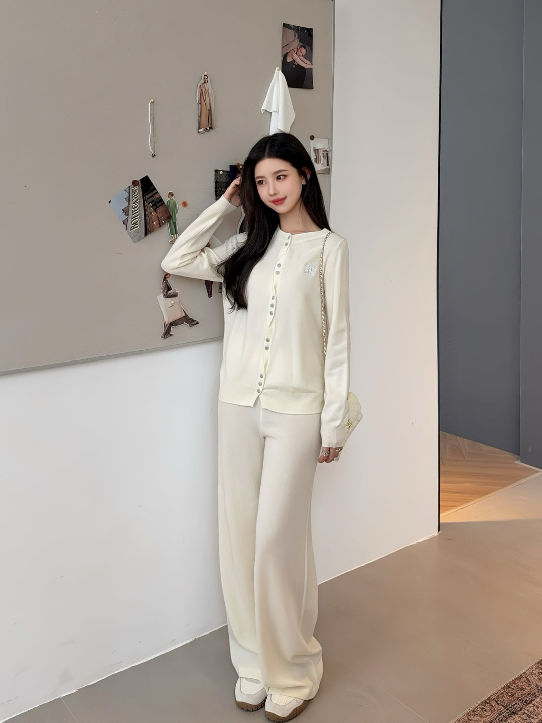 CD New embroidered cardigan set