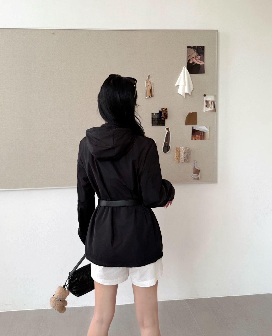 Pra New hooded drawstring jacket