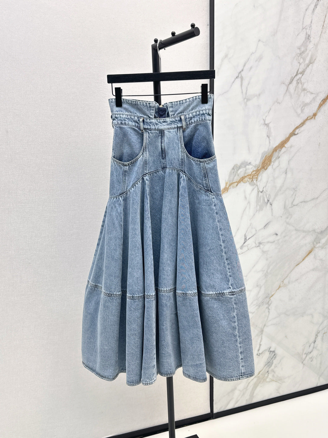 Zimm New Long denim skirt