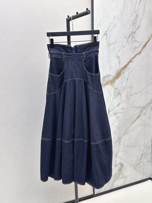 Zimm New Long denim skirt