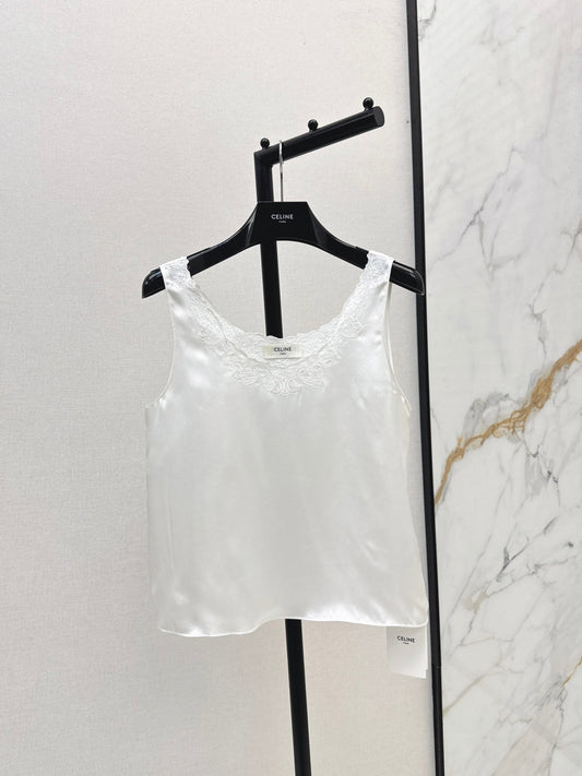 Celi  New Embroidered silk vest