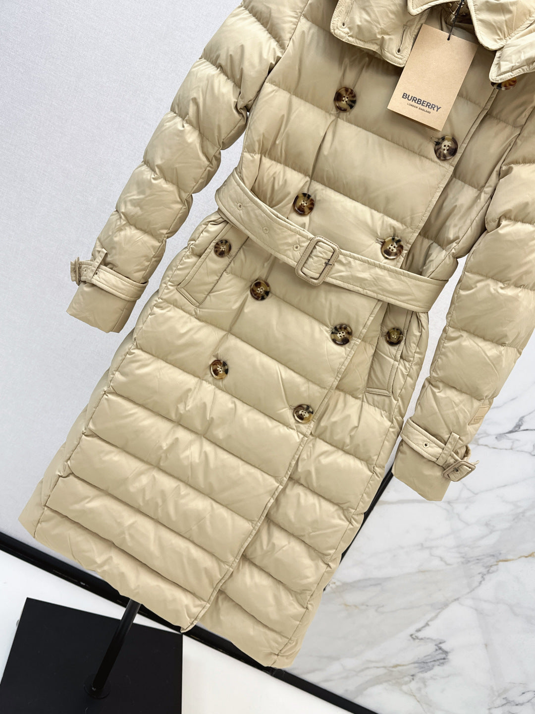 Bur New Double-breasted hooded down jacket