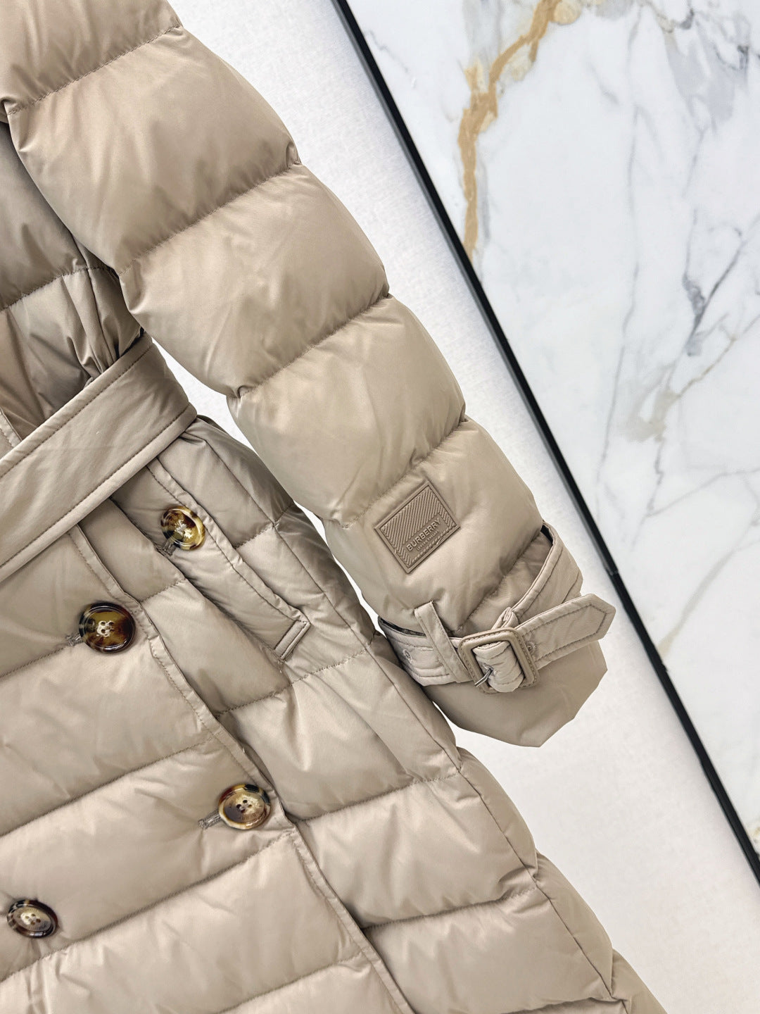 Bur New Double-breasted hooded down jacket