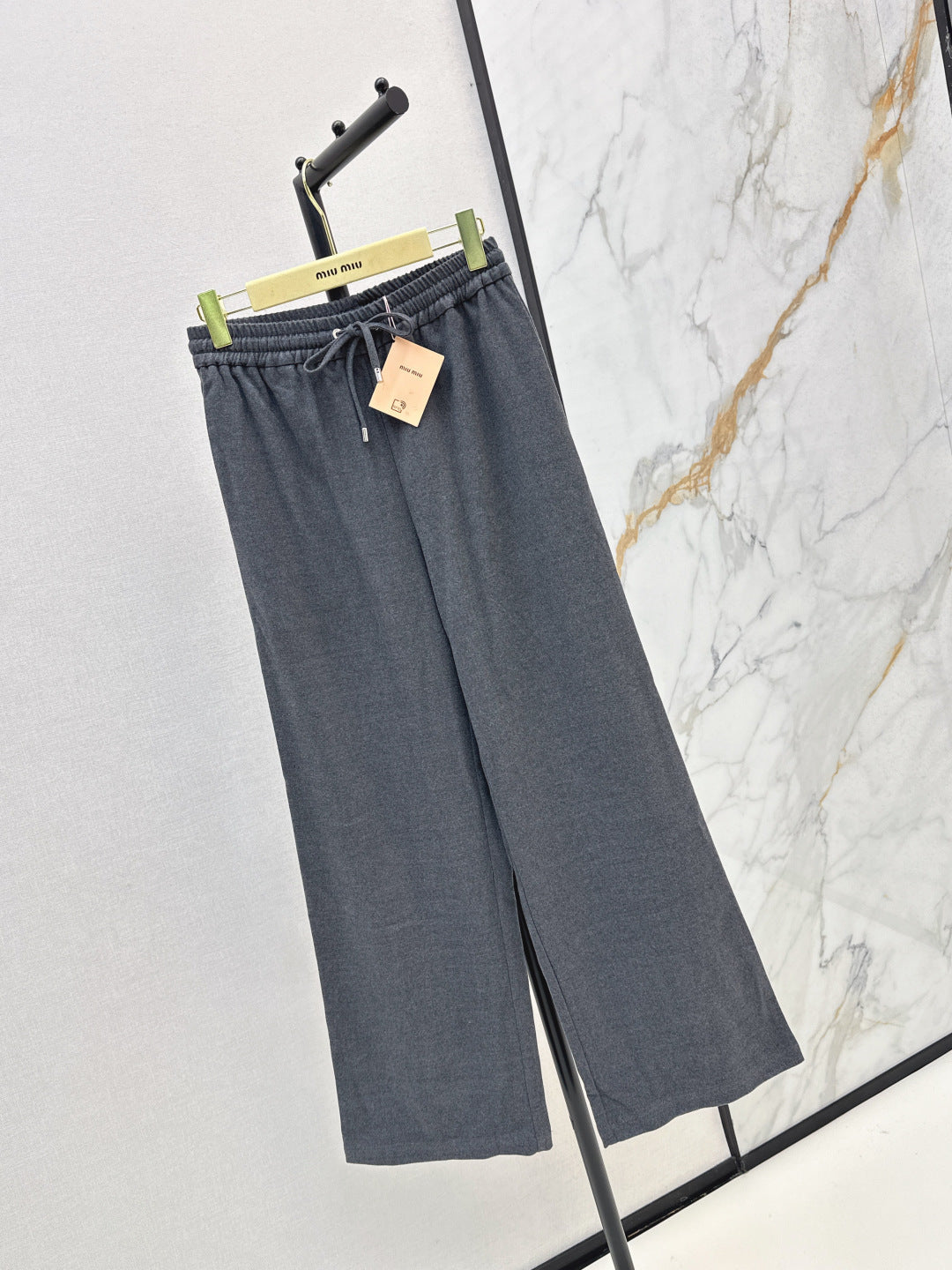 Miu New elastic waist trousers