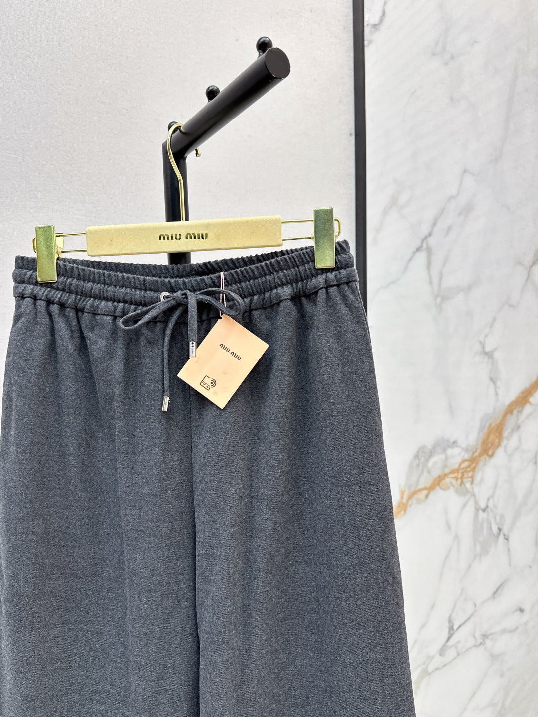 Miu New elastic waist trousers