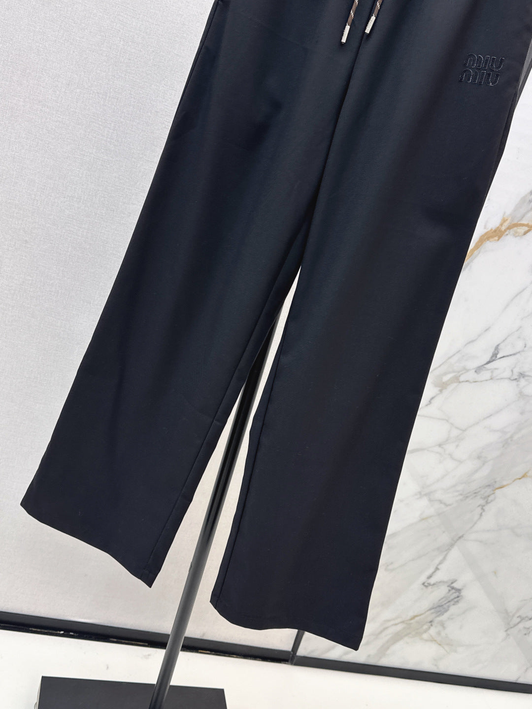 Miu New drawstring straight-leg pants