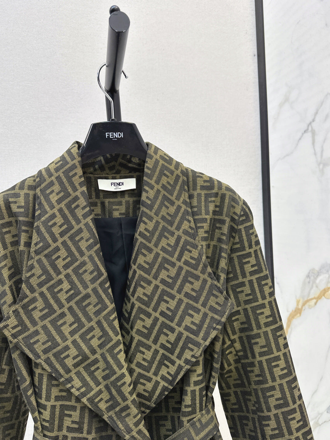 Fend New jacquard tie jacket