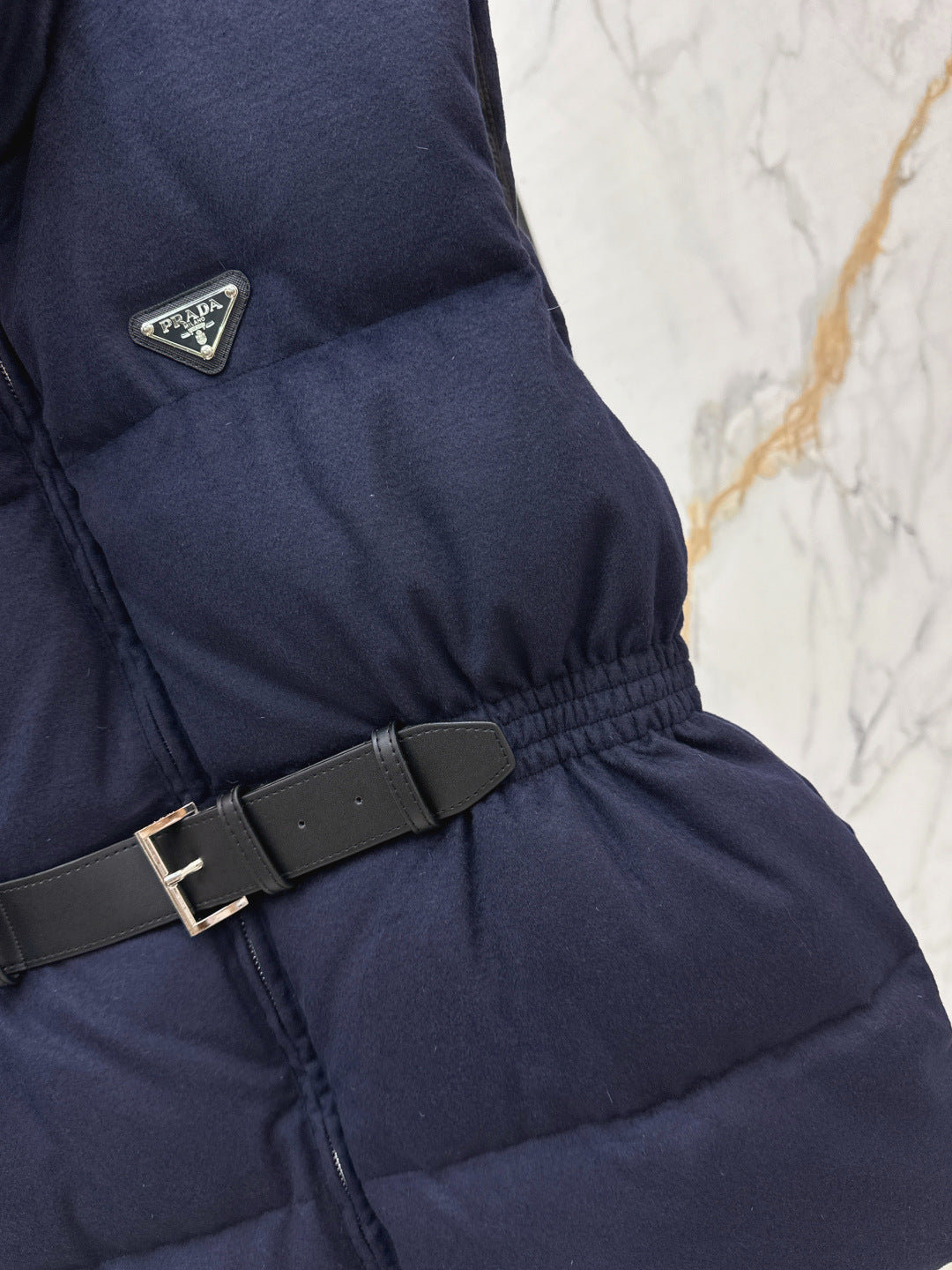 Pra New belt waist vest down jacket