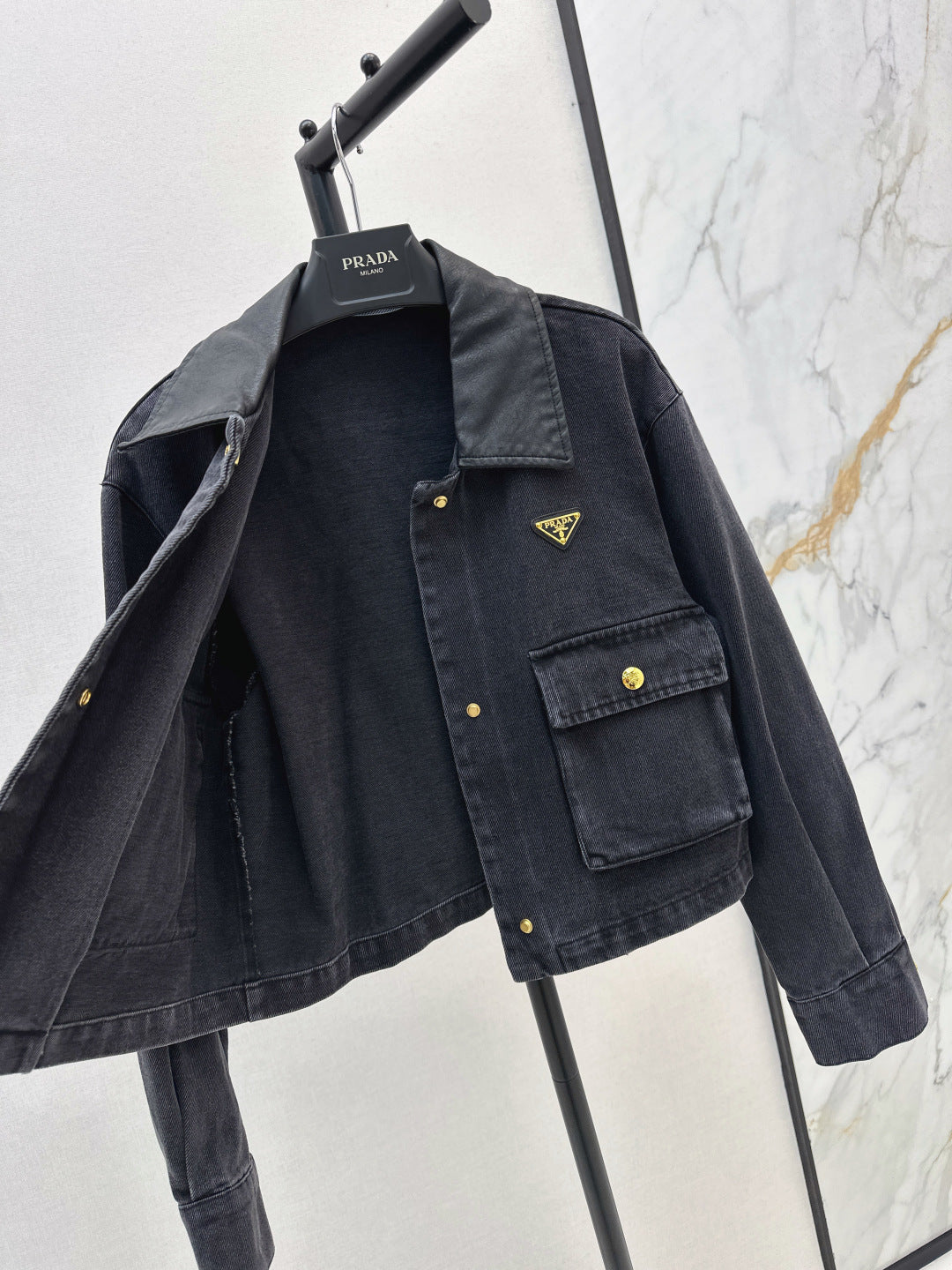 Pra New lapel denim jacket