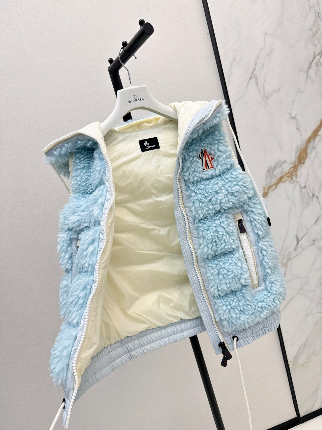 Monc New lambswool vest down jacket