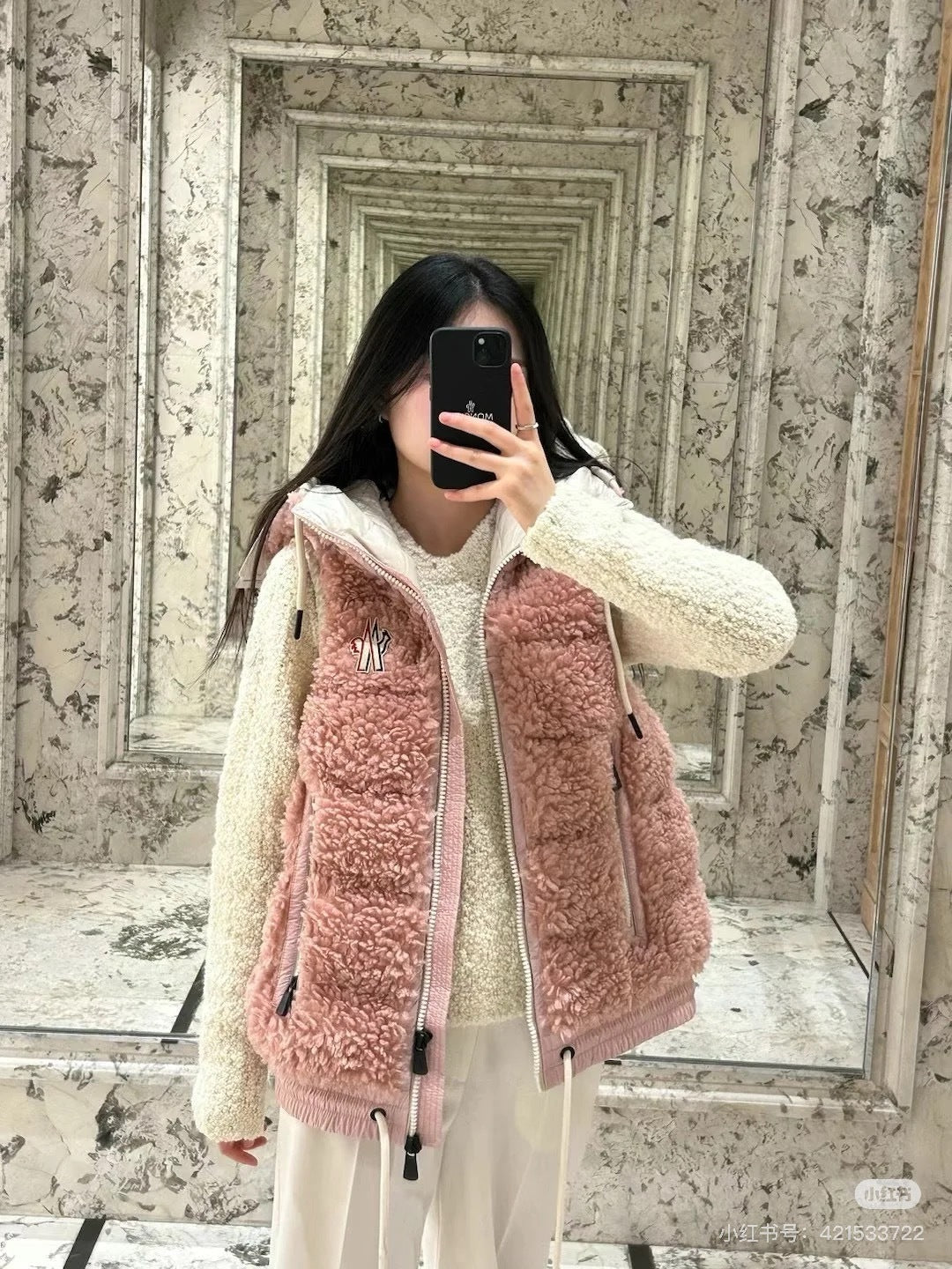 Monc New lambswool vest down jacket