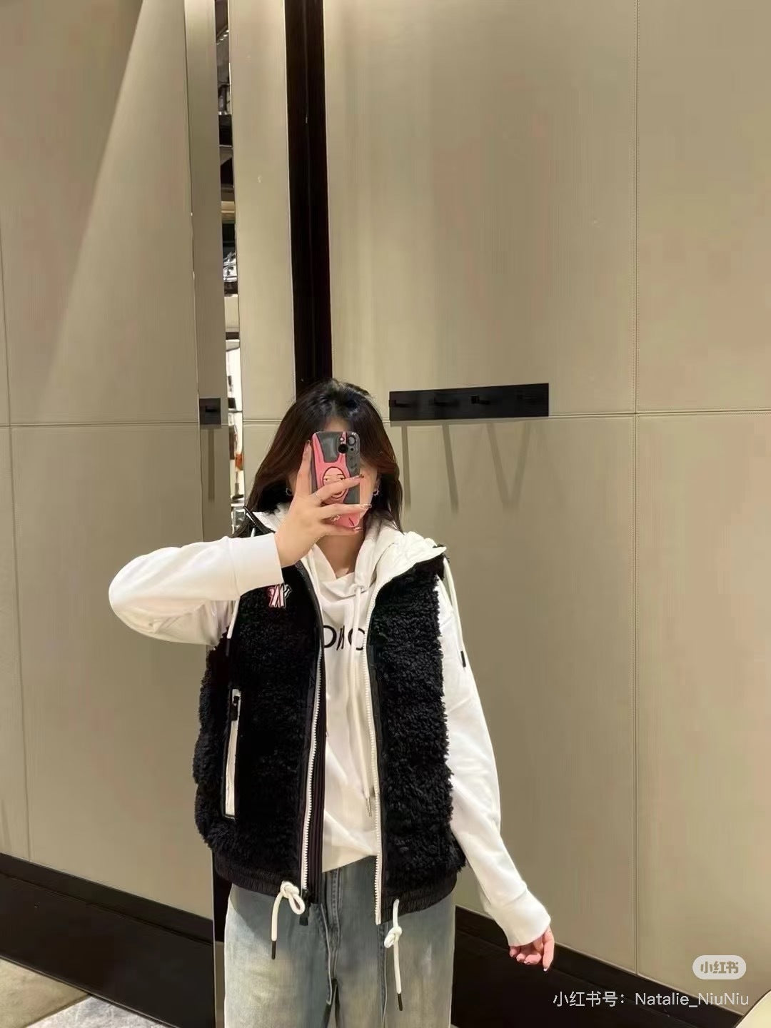 Monc New lambswool vest down jacket