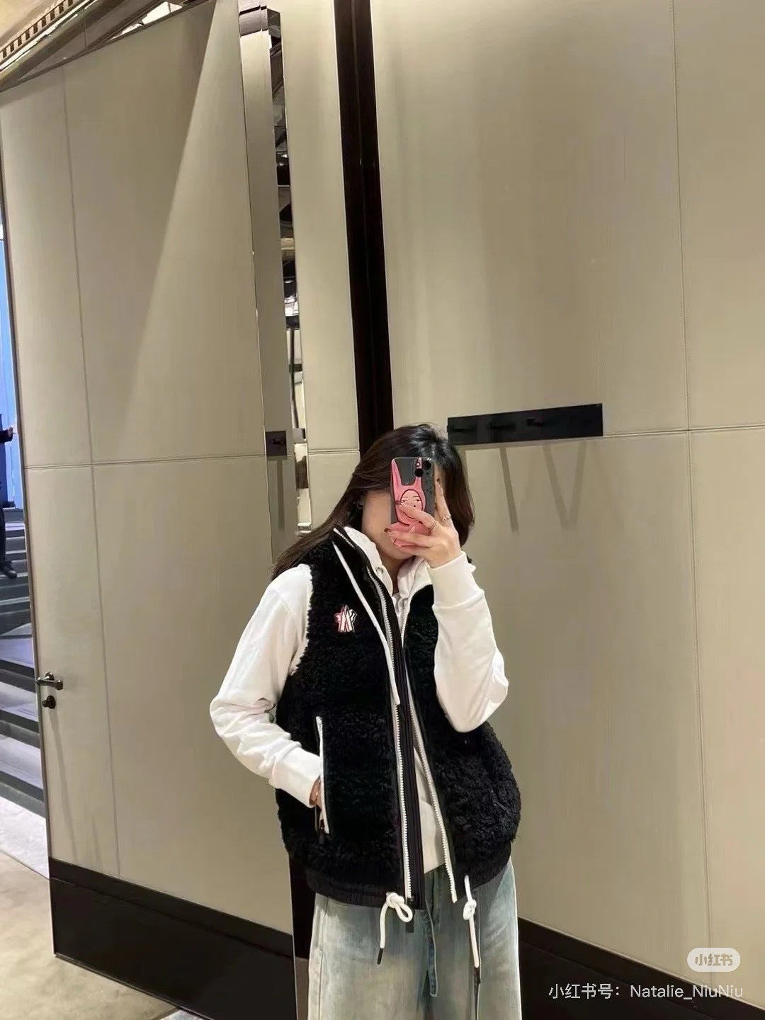 Monc New lambswool vest down jacket