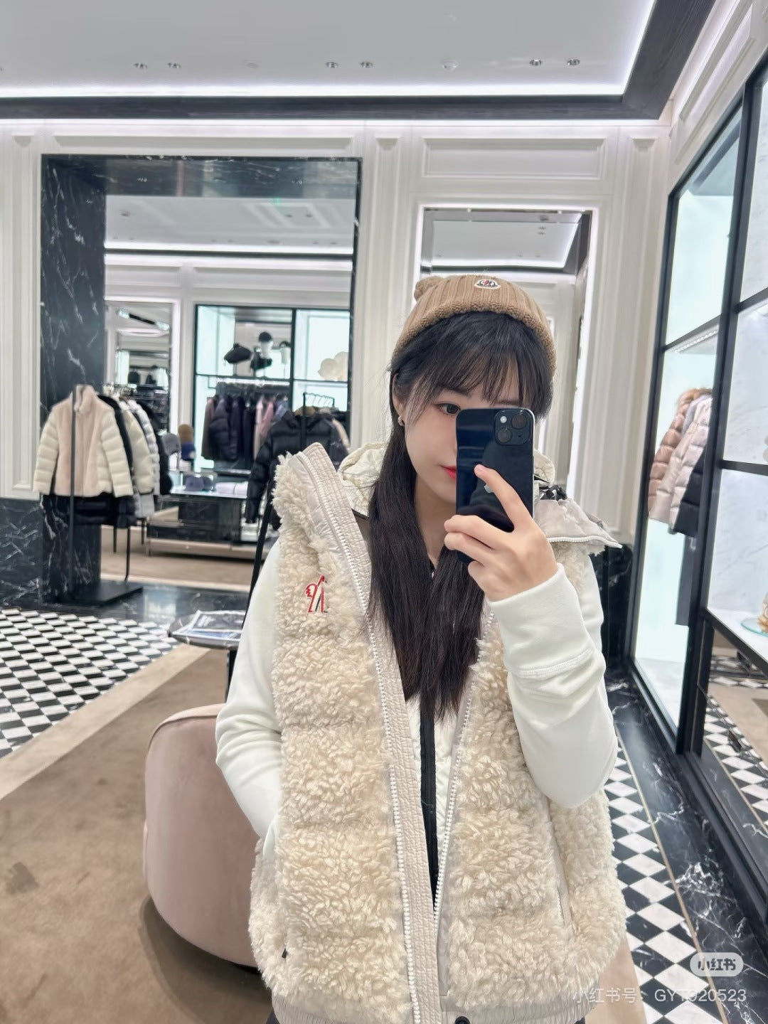 Monc New lambswool vest down jacket