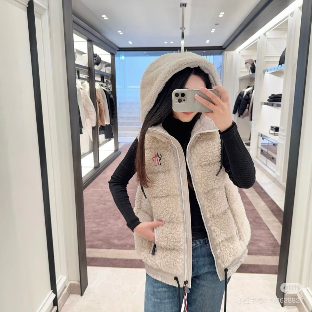 Monc New lambswool vest down jacket