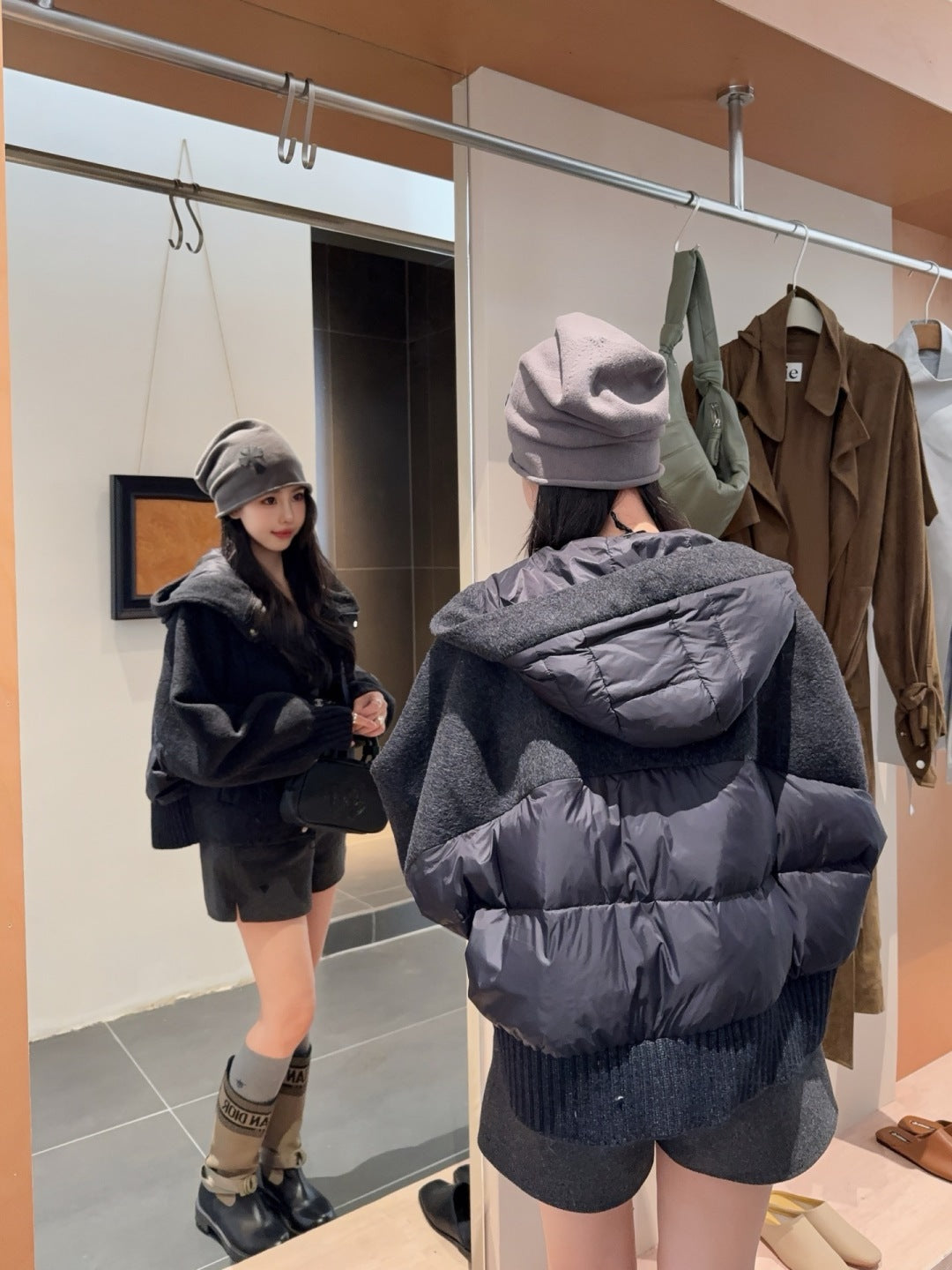 Max New hooded down jacket